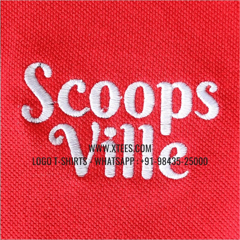 Logo Embroidery Collar Polo T-Shirt | 100% Cotton | 240 GSM Thick Pique Airtex Fabric | Red