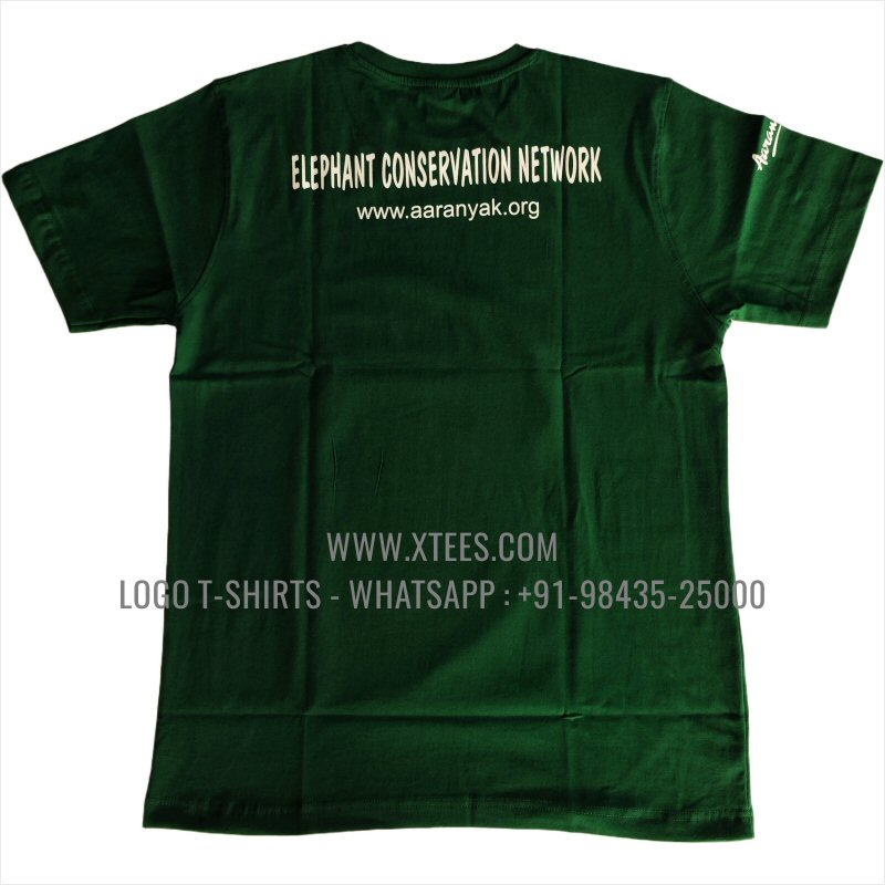 Logo Round Neck T-Shirt | 100% Cotton | 180 GSM Fine Fabric | Forest Green | Screen Print