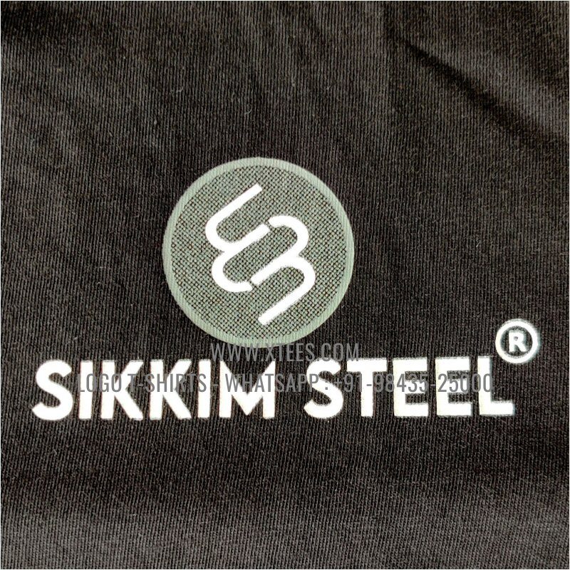 Logo Round Neck T-Shirt | 100% Cotton | 180 GSM Fine Fabric | Black | Screen Print