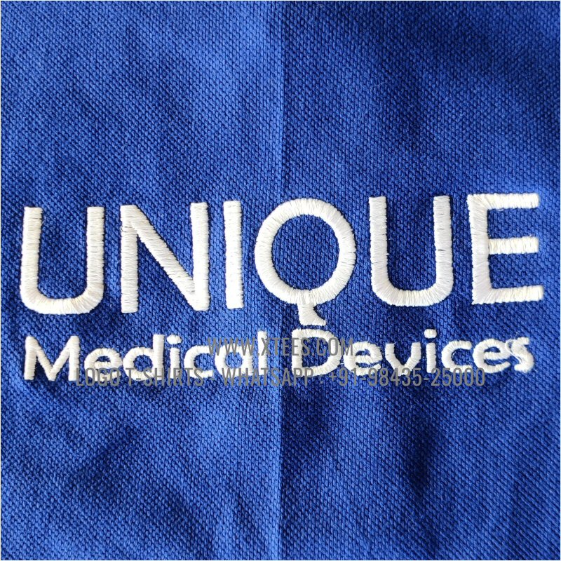 Dual Color Collar Polo T-Shirt | 100% Cotton | 240 GSM Thick Pique Airtex Fabric | Royal Blue | Logo Embroidery