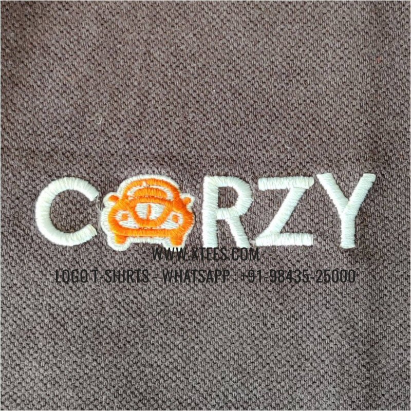 Dual Color Collar Polo T-Shirt | 100% Cotton | 240 GSM Thick Pique Airtex Fabric | Dark Grey | Logo Embroidery
