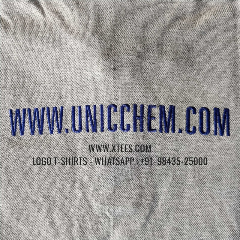Dual Color Collar Polo T-Shirt | 100% Cotton | 240 GSM Thick Pique Airtex Fabric | Grey Melange | Logo Embroidery