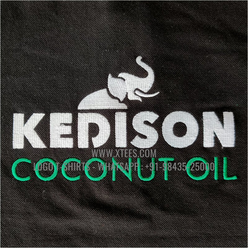 Dual Color Collar Polo T-Shirt | 100% Cotton | 240 GSM Thick Pique Airtex Fabric | Black | Logo Embroidery