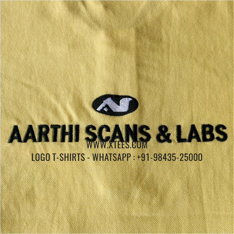 Dual Color Collar Polo T-Shirt | 100% Cotton | 240 GSM Thick Pique Airtex Fabric | Yellow | Logo Embroidery