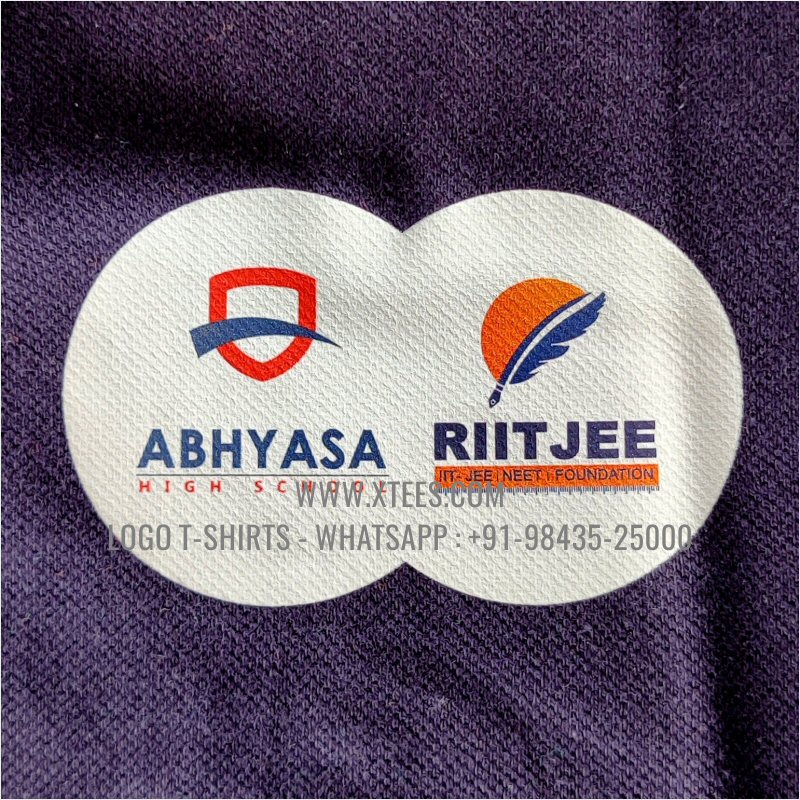 Dual Color Collar Polo T-Shirt | 100% Cotton | 240 GSM Thick Pique Airtex Fabric | Navy | Logo Embroidery