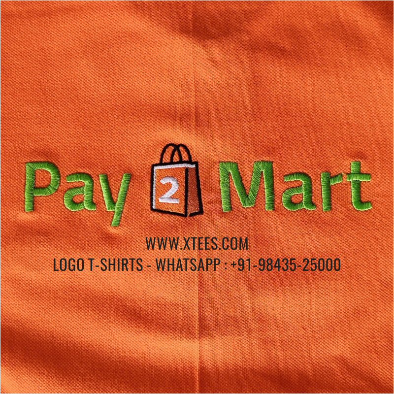 Dual Color Collar Polo T-Shirt | 100% Cotton | 240 GSM Thick Pique Airtex Fabric | Orange | Logo Embroidery