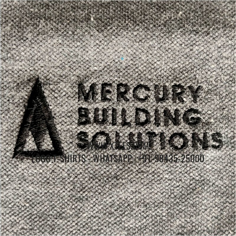 Dual Color Collar Polo T-Shirt | 100% Cotton | 240 GSM Thick Pique Airtex Fabric | Anthracite Melange | Logo Embroidery