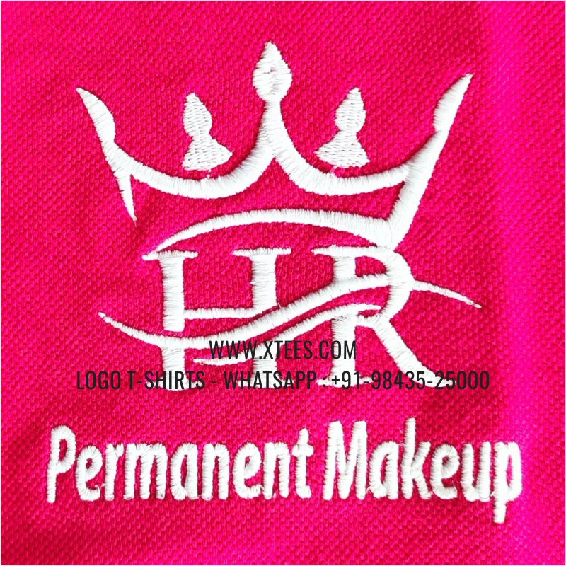 Dual Color Collar Polo T-Shirt | 100% Cotton | 240 GSM Thick Pique Airtex Fabric | Fuschia | Logo Embroidery