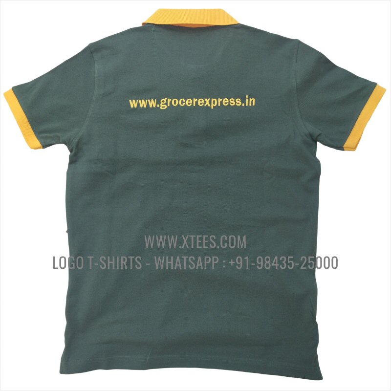 Dual Color Collar Polo T-Shirt | 100% Cotton | 240 GSM Thick Pique Airtex Fabric | Forest Green | Logo Embroidery