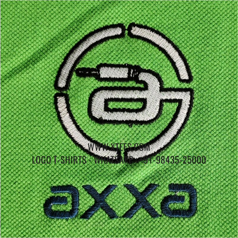 Tipping Collar Polo T-Shirt | 100% Cotton | 240 GSM Thick Pique Airtex Fabric | Parrot Green | Logo Embroidery