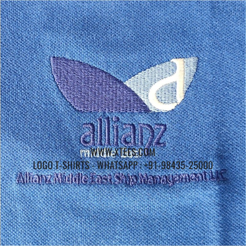 Tipping Collar Polo T-Shirt | 100% Cotton | 240 GSM Thick Pique Airtex Fabric | Royal Blue | Logo Embroidery