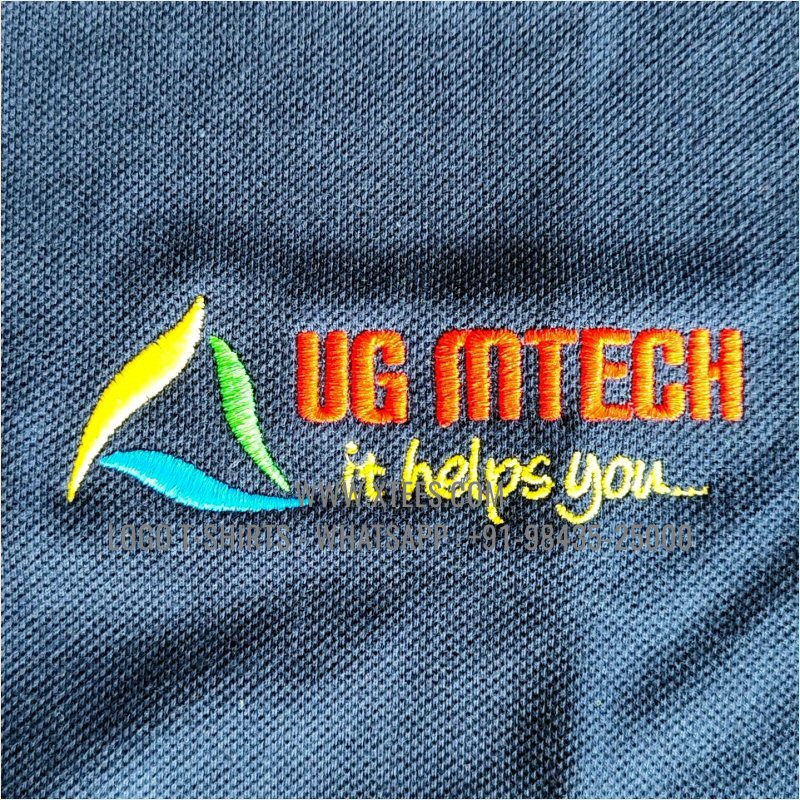 Tipping Collar Polo T-Shirt | 100% Cotton | 240 GSM Thick Pique Airtex Fabric | Navy | Logo Embroidery