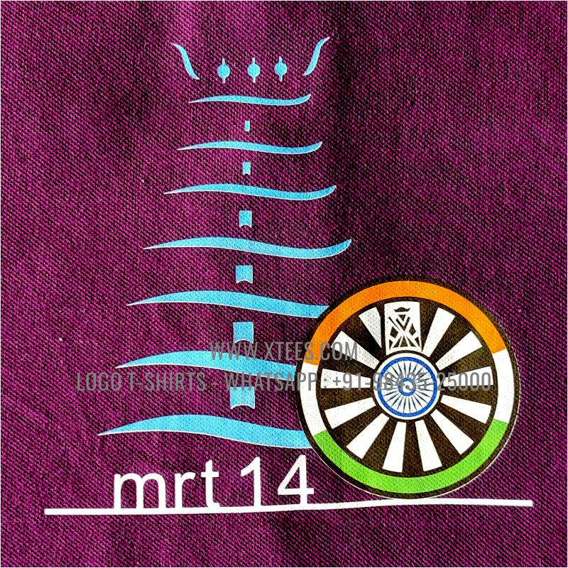 Tipping Collar Polo T-Shirt | 100% Cotton | 240 GSM Thick Pique Airtex Fabric | Purple | Hi Res Digital Print