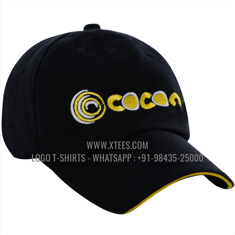 Logo Caps | 100% Cotton | Twill Fabric | 5 Panel Cap | Airholes | Logo Embroidery