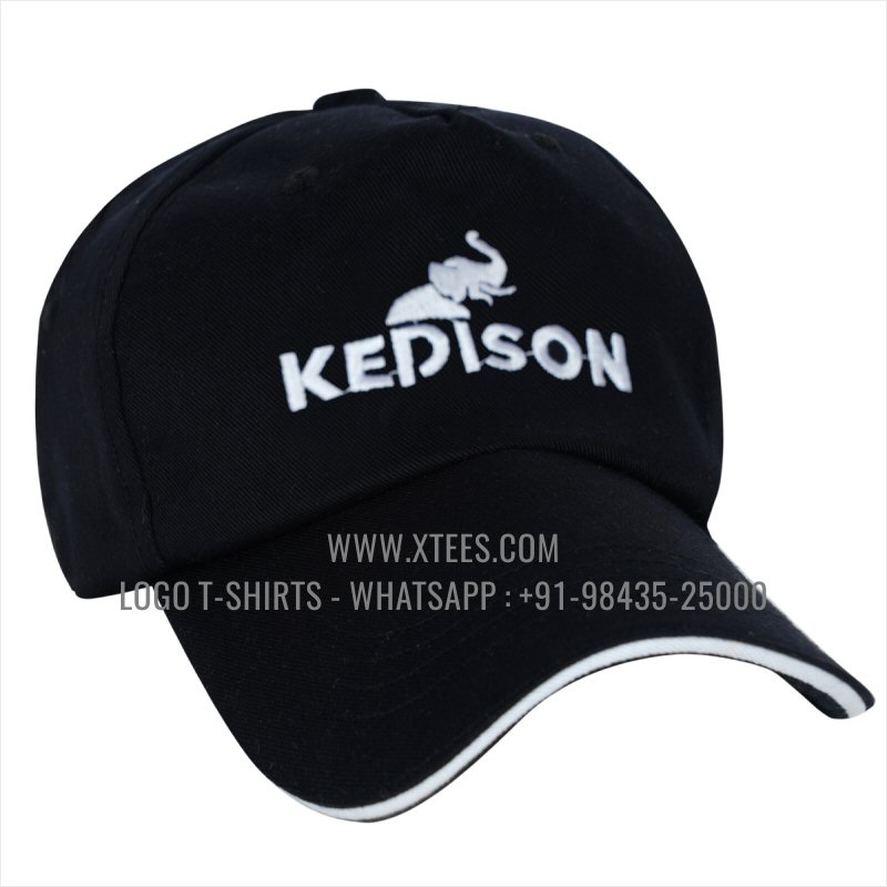Logo Caps | 100% Cotton | Twill Fabric | 5 Panel Cap | Airholes | Logo Embroidery