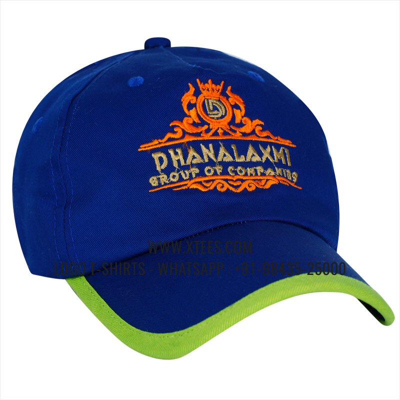 Logo Caps | 100% Cotton | Twill Fabric | 5 Panel Cap | Airholes | Logo Embroidery