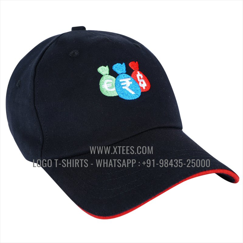 Logo Caps | 100% Cotton | Twill Fabric | 5 Panel Cap | Airholes | Logo Embroidery