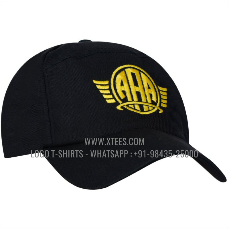 Logo Caps | 100% Cotton | Twill Fabric | 5 Panel Cap | Airholes | Logo Embroidery