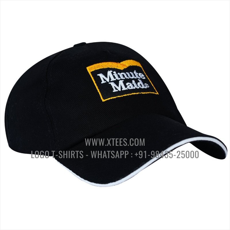 Logo Caps | 100% Cotton | Twill Fabric | 5 Panel Cap | Airholes | Logo Embroidery