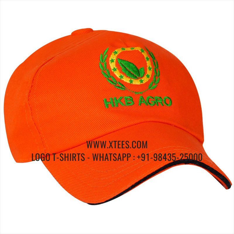 Logo Caps | 100% Cotton | Twill Fabric | 5 Panel Cap | Airholes | Logo Embroidery