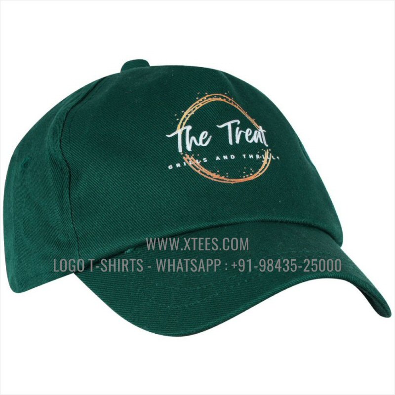 Logo Caps | 100% Cotton | Twill Fabric | 5 Panel Cap | Airholes | Logo Hi Res Digital Print