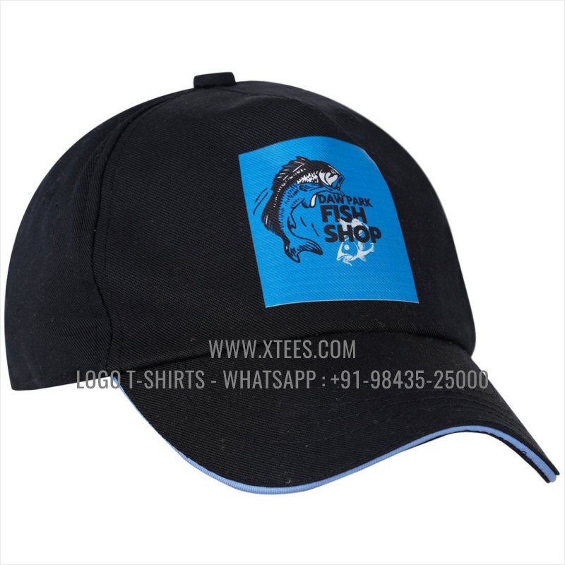 Logo Caps | 100% Cotton | Twill Fabric | 5 Panel Cap | Airholes | Logo Hi Res Digital Print
