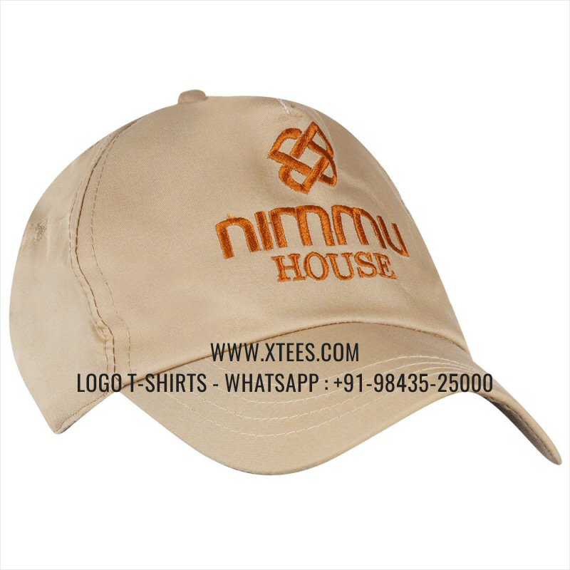 Logo Caps | 100% Cotton | Twill Fabric | 5 Panel Cap | Airholes | Logo Embroidery