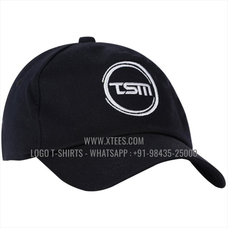 Logo Caps | 100% Cotton | Twill Fabric | 5 Panel Cap | Airholes | Logo Embroidery