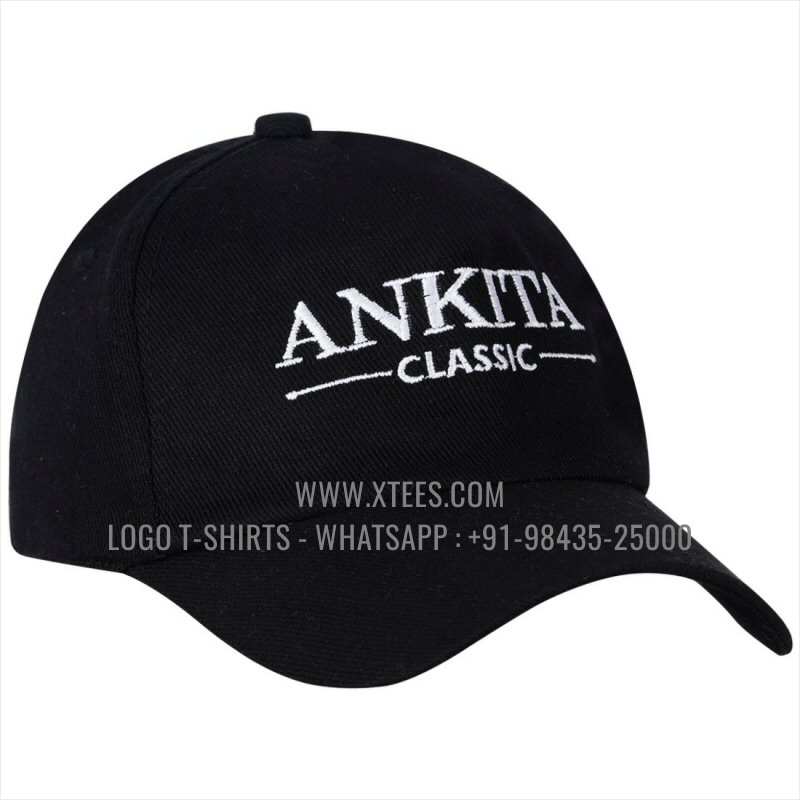 Logo Caps | 100% Cotton | Twill Fabric | 5 Panel Cap | Airholes | Logo Embroidery