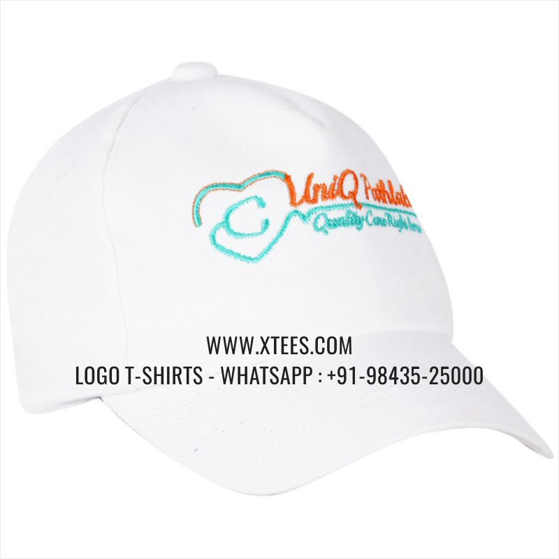 Logo Caps | 100% Cotton | Twill Fabric | 5 Panel Cap | Airholes | Logo Embroidery