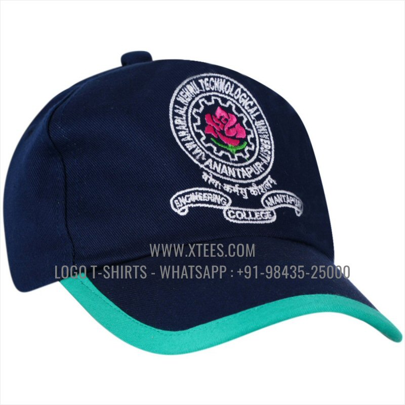 Logo Caps | 100% Cotton | Twill Fabric | 5 Panel Cap | Airholes | Logo Embroidery