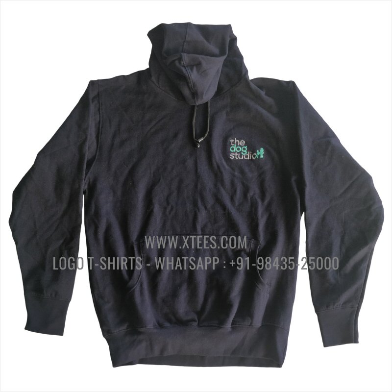 Hoodie | 100% Cotton | 300 GSM Fleece Fabric | Navy | Logo Embroidery