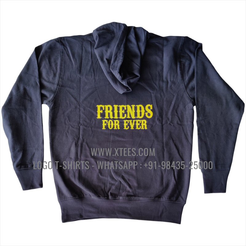 Hoodie | 100% Cotton | 300 GSM Fleece Fabric | Navy | Logo Hi Res Digital Print