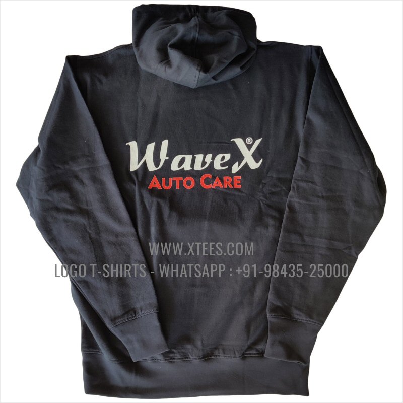 Hoodie | 100% Cotton | 300 GSM Fleece Fabric | Black | Logo Print