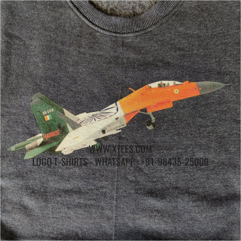 Sweatshirt | 100% Cotton | 300 GSM Fleece Fabric | Navy Melange | Logo Print