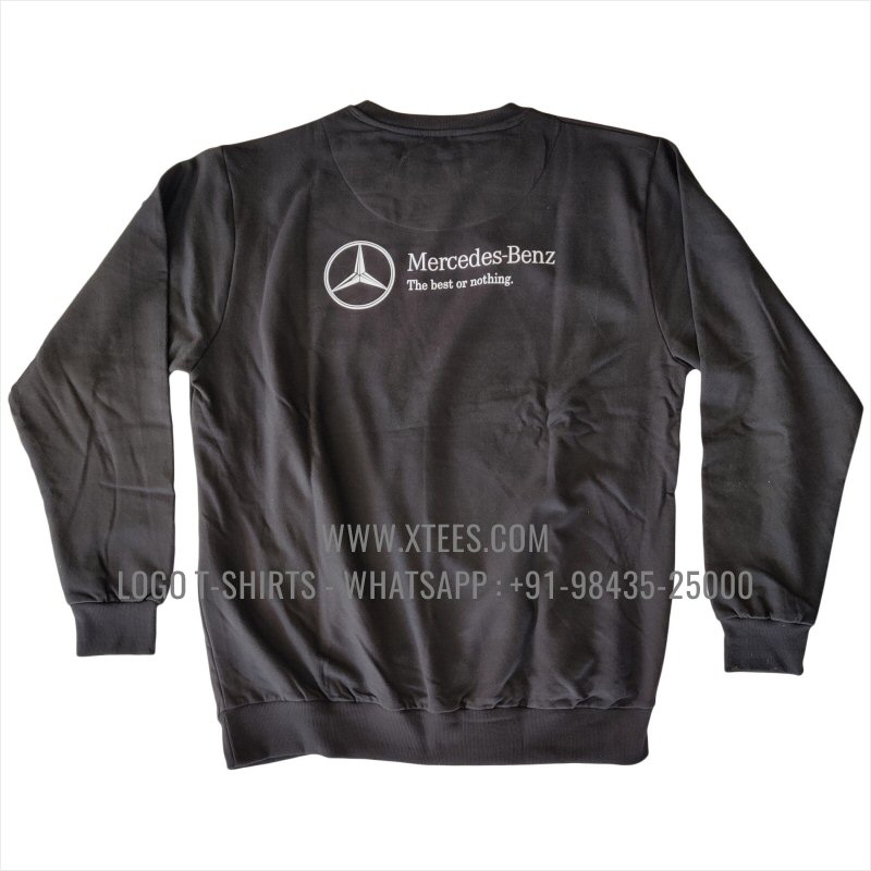 Sweatshirt | 100% Cotton | 300 GSM Fleece Fabric | Black | Logo Hi Res Digital Print