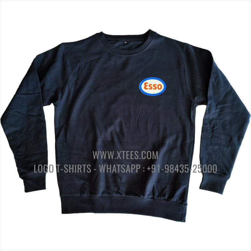 Sweatshirt | 100% Cotton | 300 GSM Fleece Fabric | Navy| Logo Hi Res Digital Print