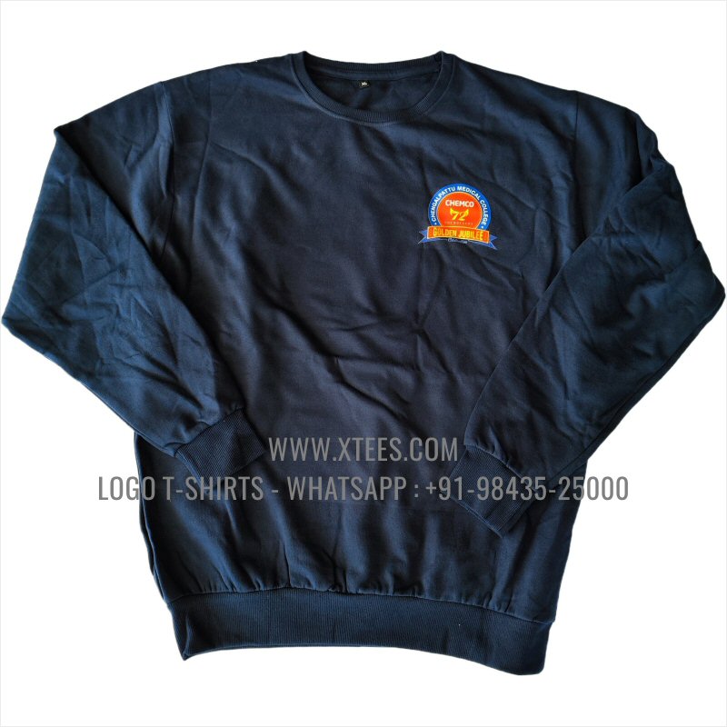 Sweatshirt | 100% Cotton | 300 GSM Fleece Fabric | Navy| Logo Hi Res Digital Print
