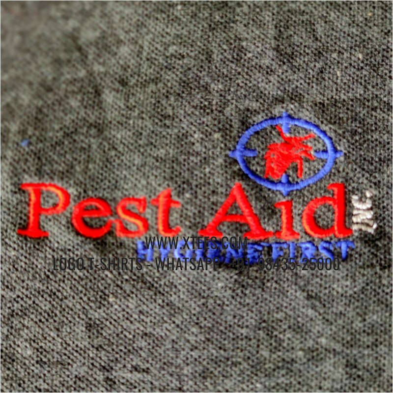Full Sleeve Collar Polo T-Shirt | 100% Cotton | 240 GSM Thick Pique Airtex Fabric | Charcoal Melange | Logo Embroidery