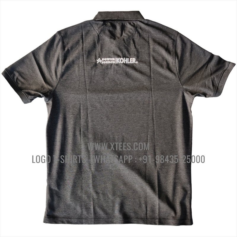 Mars Premium Polyester Dry Fit Collar Polo T-Shirt | 100% Polyester | 200 GSM Mars Fabric | Carbon Grey Melange | Logo Embroidery