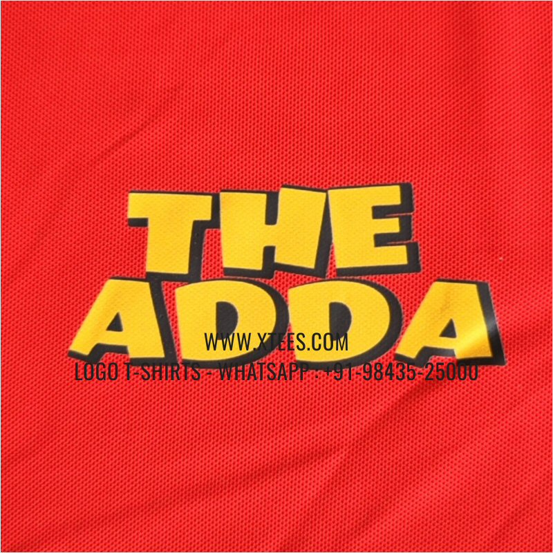Economy Polyester Dry Fit Collar Polo T-Shirt | 100% Polyester | 170 GSM PP Dry Fit Fabric | Red | Logo Print
