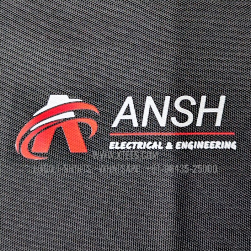 Economy Polyester Dry Fit Collar Polo T-Shirt | 100% Polyester | 170 GSM PP Dry Fit Fabric | Black | Logo Print