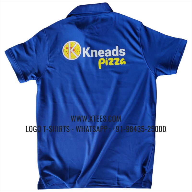 Mars Premium Polyester Dry Fit Collar Polo T-Shirt | 100% Polyester | 200 GSM Mars Fabric | Imperial Blue | Logo Hi Res Digital Print