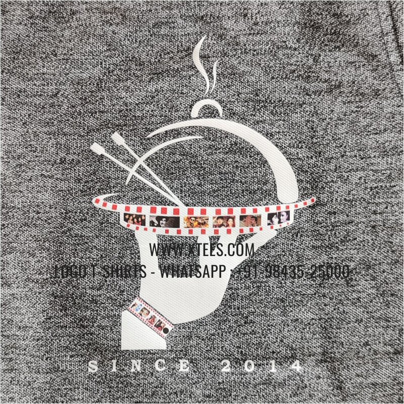 Mars Premium Polyester Dry Fit Collar Polo T-Shirt | 100% Polyester | 200 GSM Mars Fabric | Carbon Grey Melange | Logo Hi Res Digital Print