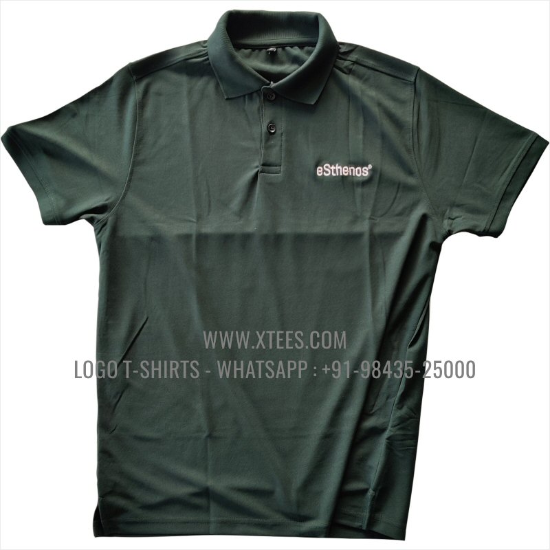 Mars Premium Polyester Dry Fit Collar Polo T-Shirt | 100% Polyester | 200 GSM Mars Fabric | Pine Green | Logo Embroidery