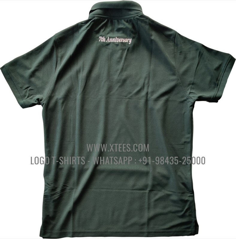 Mars Premium Polyester Dry Fit Collar Polo T-Shirt | 100% Polyester | 200 GSM Mars Fabric | Pine Green | Logo Embroidery