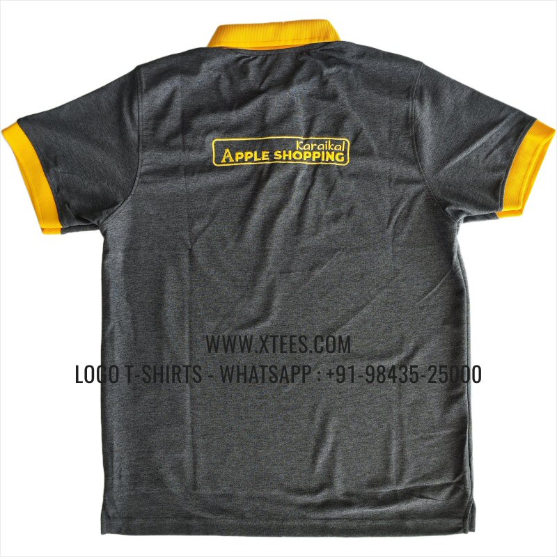 Mars Premium Polyester Dry Fit Collar Polo T-Shirt | 100% Polyester | 200 GSM Mars Fabric | Carbon Grey Melange | Logo Embroidery