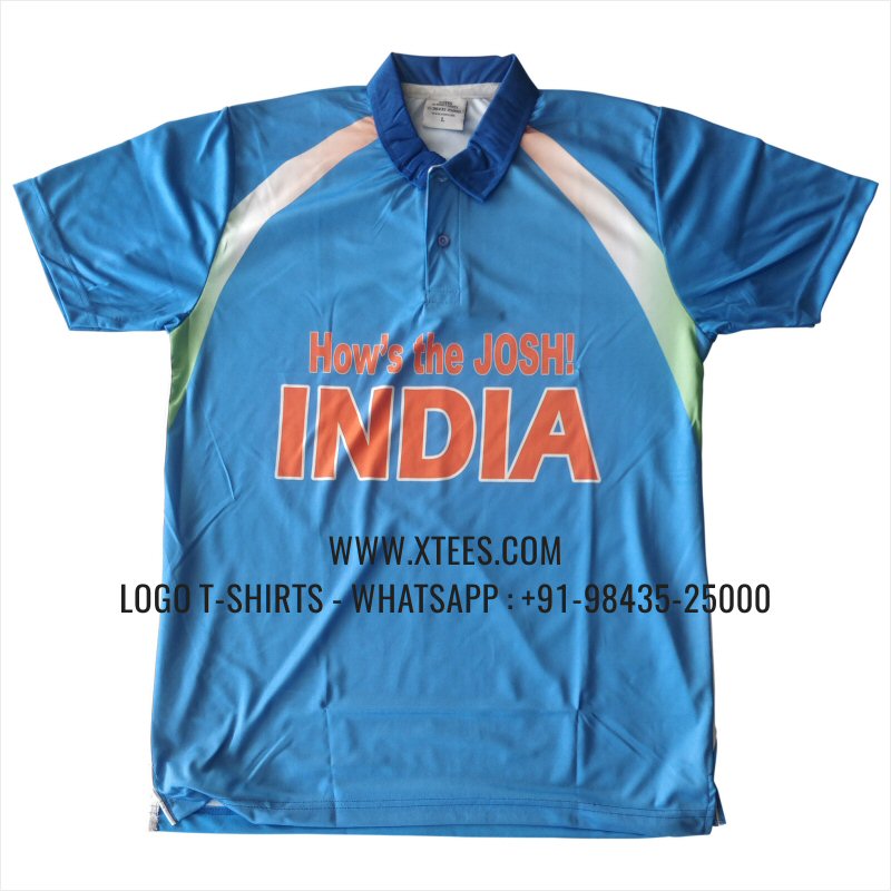 100% Polyester Dry Fit Collar Polo T-Shirt | 170 GSM Salina Fabric | Full Sublimation