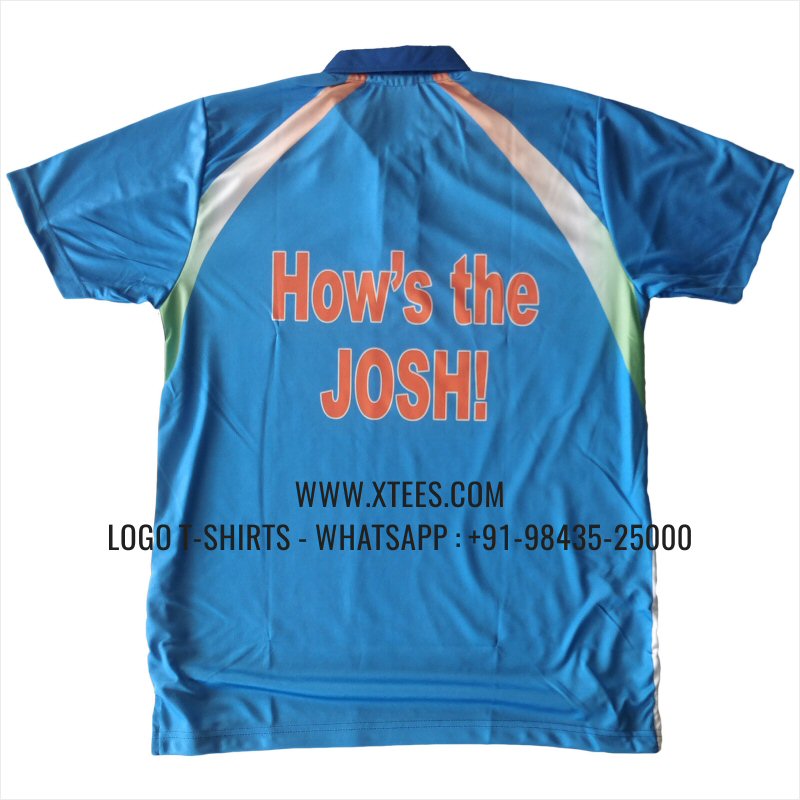 100% Polyester Dry Fit Collar Polo T-Shirt | 170 GSM Salina Fabric | Full Sublimation