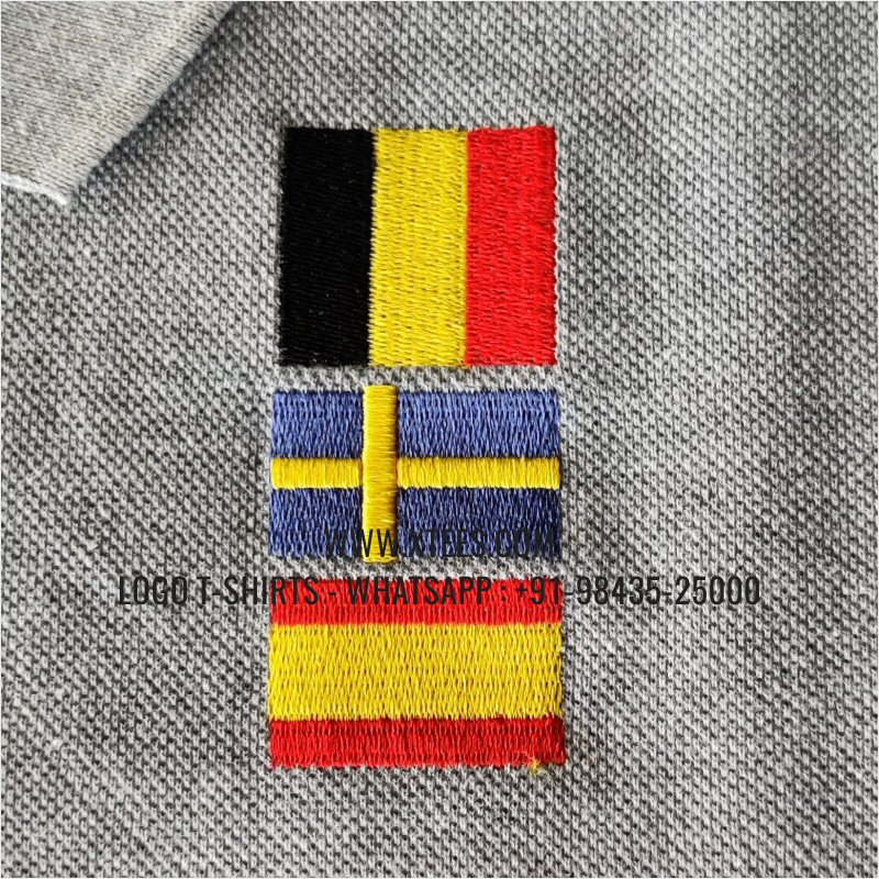 Color Block Cut & Sew Collar Polo T-Shirt | 100% Cotton | 240 GSM Thick Pique Airtex Fabric | Grey Melange | Logo Embroidery